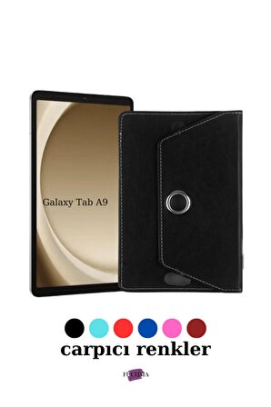 Galaxy A9 8.7 inç Uyumlu Universal Pu Deri Standlı Tablet Kılıfı SM-X110