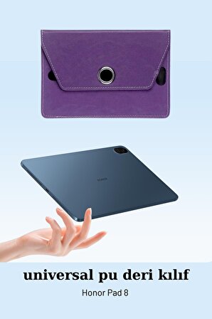 Honor Pad 8 Uyumlu Universal 12 inç Kılıf Pu Deri Standlı Tablet Kılıf