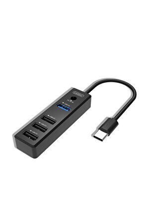 Fuchsia Çoklayıcı 4'ü 1 arada USB-C Hub USB3.0 ve USB 2.0