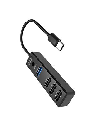 Fuchsia Çoklayıcı 4'ü 1 arada USB-C Hub USB3.0 ve USB 2.0