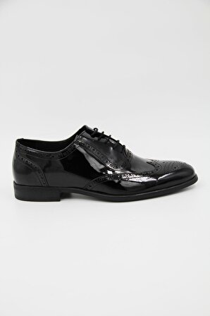 Luciano Bellini 202-1 Erkek Rugan Ayakkabı - Siyah