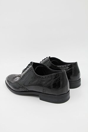 Luciano Bellini 202-1 Erkek Rugan Ayakkabı - Siyah