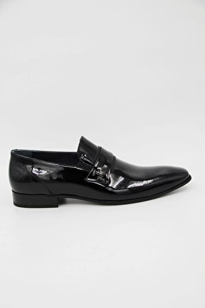 Luciano Bellini J302 Erkek Rugan Ayakkabı - Siyah