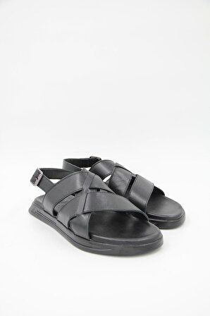 Luciano Bellini 560 Erkek Sandalet - Siyah