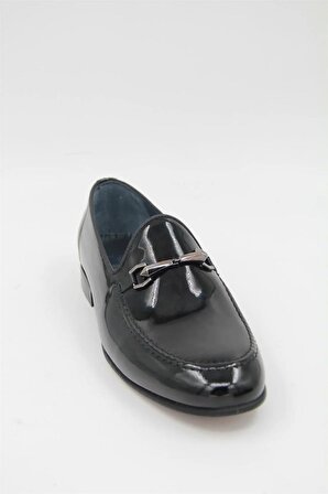 Luciano Bellini J1810 Erkek Rugan Ayakkabı - Siyah
