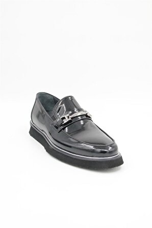 Luciano Bellini E2301 Rugan Erkek Casual Ayakkabı - Siyah