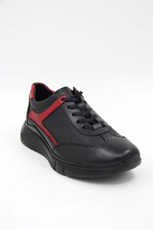 Elite E9152  Erkek Casual Ayakkabı - Siyah-Kırmızı
