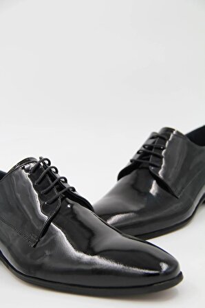 Luciano Bellini 301 Erkek Rugan Ayakkabı - Siyah