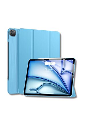 iPad Air 13 inç M2 Çipli 2024 Uyumlu Akıllı Smart Cover Tablet Kılıfı A2898/A2899/A2900