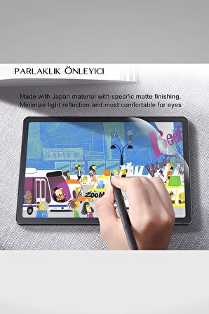 Galaxy Tab S9 FE Plus SM-X610 Uyumlu Gerçek Kağıt Hissi Parlama Önleyici Paper Like Ekran Koruyucu