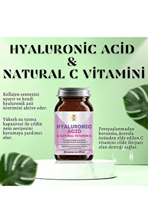 -Hyaluronic Acid & Natural Vitamin C Gıda Takviyesi 1 kutu