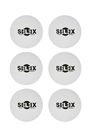 Selex 6'lı Deluxe Pinpon Topu Masa Tenisi Topu Özel Kutusunda 6 Adet Beyaz
