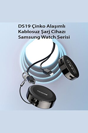 Samsung Uyumlu DS19 Kablosuz Manyetik Fuchsia Güçlü Akıllı Saat Şarj Portu