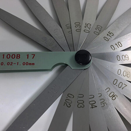 0.02mm-1mm Feeler Çakısı Metrik Dolgu Boşluk Feeler Ölçer