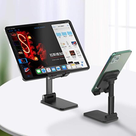 Masa Üstü Tablet Ve Telefon Tutucu Stant 2 Kademeli Ayarlanabilir Telefon Tutucu