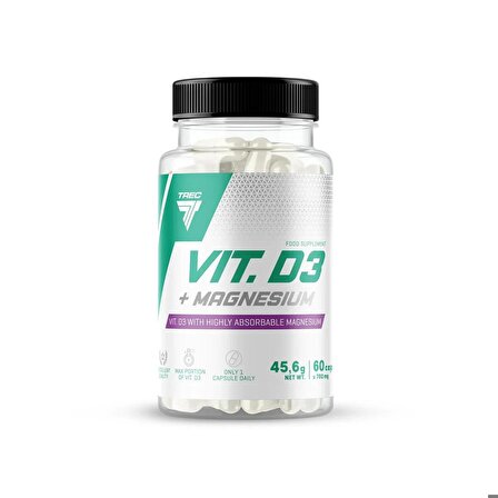 Trec Nutrition Vitamin D3  Magnesium (Magnezyum)  Vitamin D 60 caps