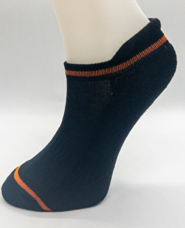 CİHO SOCKS 6 Çift Kadın Kışlık Havlu Taban Siyah Lacivert Çekçekli Patik Çorap