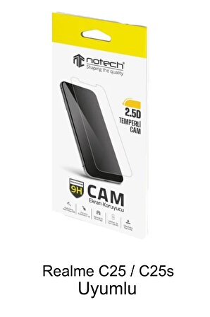Realme C25 / C25S Temperli Cam Ekran Koruyucu