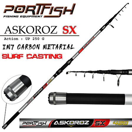 Portfish Askoroz SX Surf Carbon Kamışı 100-250 gr 420 CM