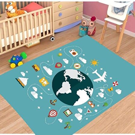 Babysale Dünya Haritası Oyun Halısı