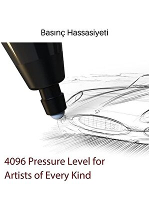 Surface Pro Uyumlu Pen Eğim Avuçiçi 4096 Basınç Özellikli Fuchsia Stylus Dokunmatik Kalem