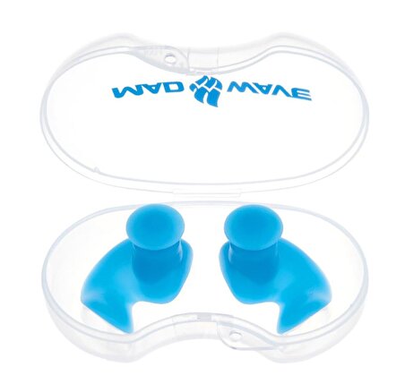 071201-04W Mad Wave Silikon Kulak Tıpası Ergo Ear Plug Burun Tıkacı Mavi