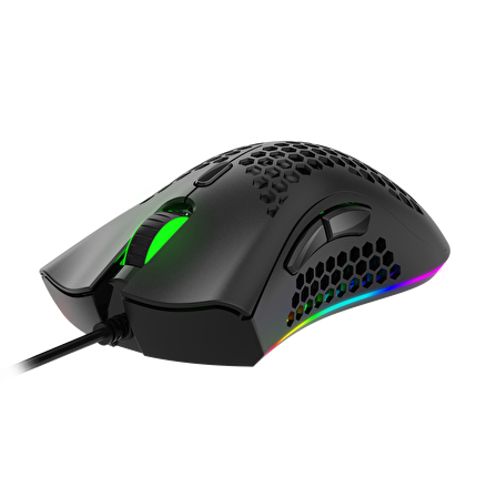GT-120 Sarepo Oyuncu Mouse 7 Tuşlu Çoklu Mod RGB Aydınlatmalı Ayarlanabilir Tasarımlı Ergonomik