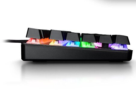MJ-93P Sarepo Oyuncu Klavyesi Mekanik Hisli RGB Aydınlatmalı Multimedya Tuşlu Q Klavye