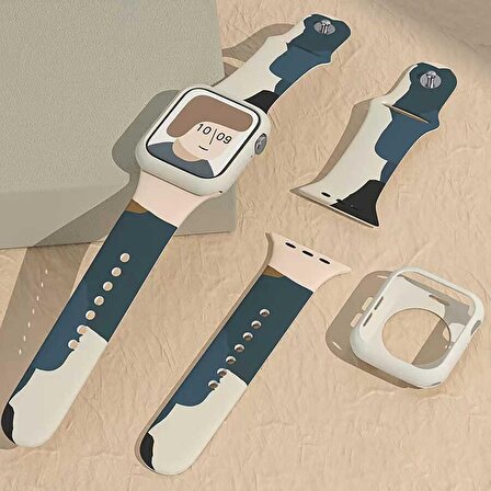 Apple Watch 40mm Uyumlu Silikon Kordon KRD-62 Rahat Renkli Soft Spor Akıllı Saat Kordonu