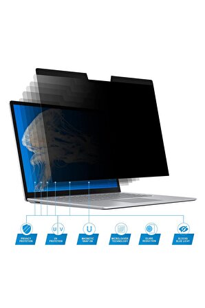 Fuchsia Macbook Air - Pro 13.3 Macbook Manyetik Hayalet Ekran Koruyucu