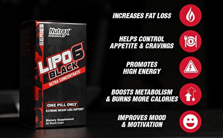 Nutrex Lipo-6 Black Ultra Concentrate Fat burner  Yohimbine 60 Caps.