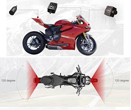 Fuchsia Innovv K3 Motorsiklet Kamerası Full HD 1080P, Ön-Arka ve Loop Kaydı, Su Geçirmez, Oto-Kayıt, G-Sensor