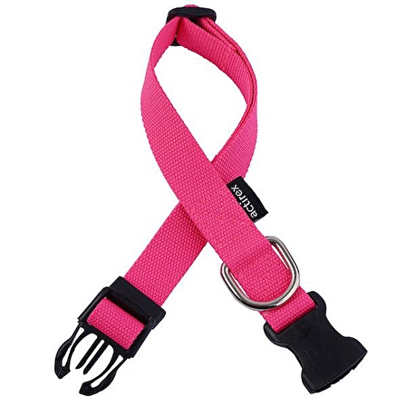 Actirex Neon Ayarlı Köpek Göğüs Tasması Pembe S 1.5x35-50 Cm