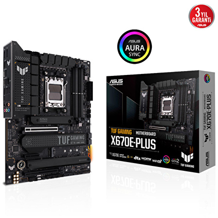 Asus TUF X670E-Plus AMD X670 AM5 DDR5 6400 MHz Gaming Anakart