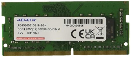 A-DATA RAM SODIMM 16GB DDR4 2666MHZ PREMIER AD4S266616G19-SGN