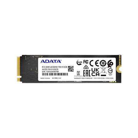 Adata Legend 700 PCIe Gen 3x4 512 GB SSD