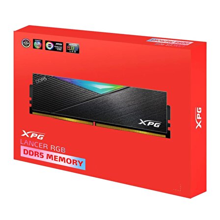 XPG Lancer RGB 32GB (16X2) DDR5 8000Mhz CL38 1.45V AX5U8000C3816G-DCLARBK Dual Kit Ram