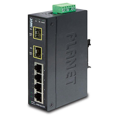 Planet PL-ISW-621TS15 4 Port 10/100/Base-Tx 2 Port SFP Endüstriyel Ethrnet Switch