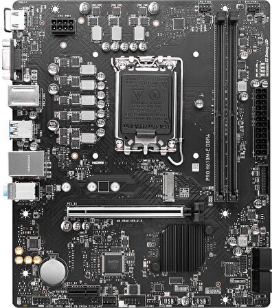 MSI MB Pro H610M-E Intel H610 LGA 1700 DDR4 3200 MHz Masaüstü Anakart
