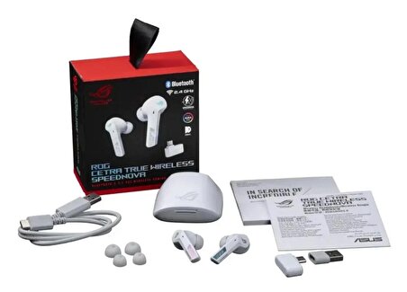 Asus ROG Cetra True Wireless Speednova White Edition 7.1 Kablosuz Kulakiçi Gaming Kulaklık 90YH03Y0-BTUA10