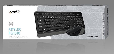 A4 TECH FG1010 Q Türkçe Kablosuz Multimedya Gri Klavye+ Mouse