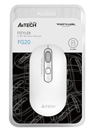 A4 TECH FG20 OPTIK MOUSE NANO USB BEYAZ 2000 DPI