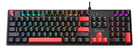 Bloody S510R Q TR RGB Red Switch Mekanik Siyah Gaming (Oyuncu) Klavye