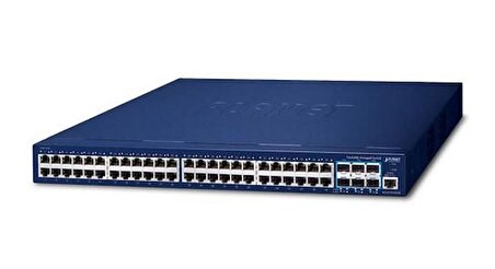 Planet PL-SGS-6310-48T6X 48 Port Gigabit Ethernet 6 Port 10G SFP+ L3 Stackable Yönetilebilir Switch