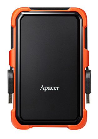 Apacer AC630 Siyah-Turuncu 1 TB Askeri Sınıf Darbeye Dayanıklı 2.5" USB 3.1 Taşınabilir Harddisk (AP1TBAC630T-1) 