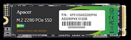 Apacer AP512GAS2280P4X PCIe Gen 3x4 512 GB SSD