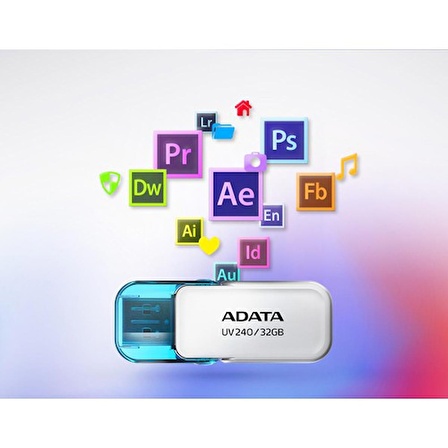 Adata UV240 32GB USB2.0 Beyaz USB Bellek AUV240-32G-RWH