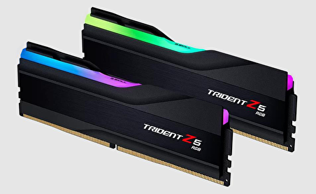 GSKILL Trident Z5 RGB Siyah DDR5-6000Mhz CL36 32GB (2x16GB) DUAL (36-36-36-96) 1.35V Ram F5-6000J3636F16GX2-TZ5RK