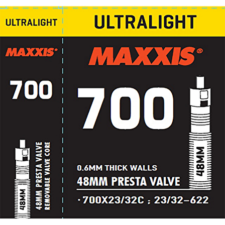 MAXXIS ULTRALIGHT TUBE 700x2332C 48mm PRESTA İÇ LASTİK