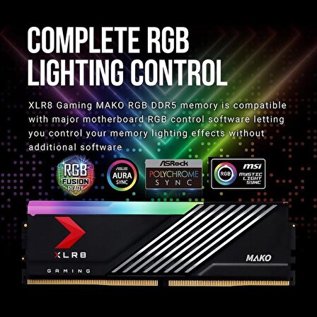 PNY XLR8 Gaming MAKO EPIC-X RGB 32GB(2x16GB) DDR5 6400MHz AMD EXPO Ram Bellek (MD32GK2D5640040MXRGB)